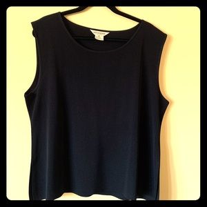 Exclusively Misook Woman Sleeveless Black Knit Top